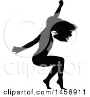 Poster, Art Print Of Black Silhouetted Female Dancer