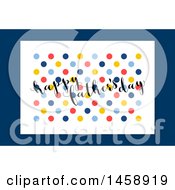 Poster, Art Print Of Happy Fathers Day Dot Design Over Blue