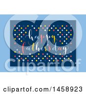 Poster, Art Print Of Happy Fathers Day Polka Dot Design Over Blue