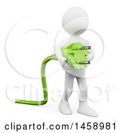 Clipart Of A 3d White Man On A White Background Royalty Free Illustration
