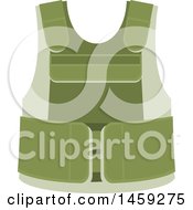 Clipart Of A Military Vest Royalty Free Vector Illustration