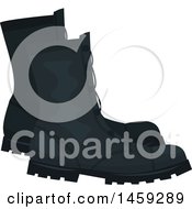 Clipart Of A Pair Of Military Boots Royalty Free Vector Illustration
