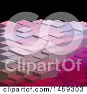 Poster, Art Print Of Geometric Low Poly Block Background In Pink Shades