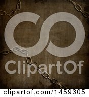 Clipart Of A 3d Broken Chain On A Dark Background Royalty Free Illustration by KJ Pargeter