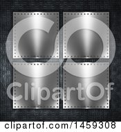 Poster, Art Print Of Background Of Metal Plaques Over Diamond Plate