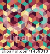 Poster, Art Print Of Retro Cubic Geometric Background