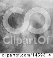Clipart Of A Grayscale Watercolor Textured Background Royalty Free Vector Illustration