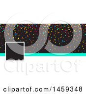 Colorful Confetti Party Planner Or Event Social Media Cover Banner Design Element
