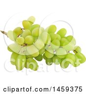 Poster, Art Print Of 3d Bunch Of Green Grapes