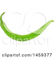 Clipart Of A 3d Green Pepper Royalty Free Vector Illustration