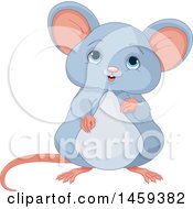 Poster, Art Print Of Cute Chubby Gray Mouse