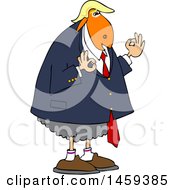 Clipart Of A Commander In Sheep Donald Trump Royalty Free Vector Illustration
