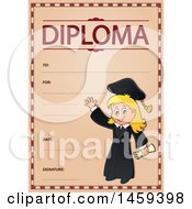 Poster, Art Print Of Graduate Girl School Diploma Design