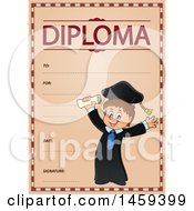 Poster, Art Print Of Graduate Boy School Diploma Design