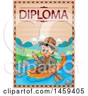 Poster, Art Print Of Boating Scout Boy School Diploma Design