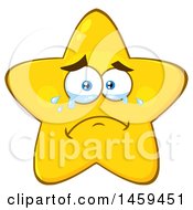 Clipart Of A Cartoon Crying Star Mascot Character Royalty Free Vector Illustration by Hit Toon