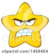 Clipart Of A Cartoon Angry Star Mascot Character Royalty Free Vector Illustration by Hit Toon