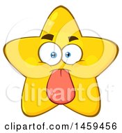 Poster, Art Print Of Cartoon Teasing Star Mascot Character Sticking Its Tongue Out