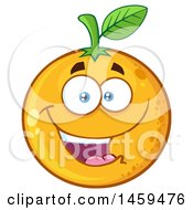 Clipart Of A Navel Orange Fruit Mascot Character Royalty Free Vector Illustration