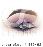 Poster, Art Print Of Womans Eye With Glittery Shadow