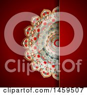 Poster, Art Print Of Mandala And Red Background