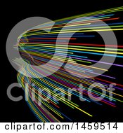 Poster, Art Print Of Background Of Colorful Lines On Black