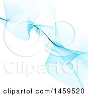 Clipart Of A Blue Mesh Wave On White Royalty Free Vector Illustration
