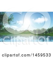 Poster, Art Print Of 3d Lake Background