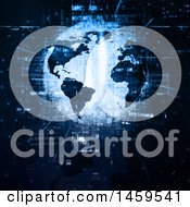 Clipart Of A 3d Globe With Coding Royalty Free Illustration