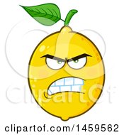 Clipart Of A Mean Lemon Mascot Character Royalty Free Vector Illustration
