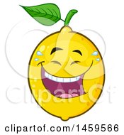 Clipart Of A Laughing Lemon Mascot Character Royalty Free Vector Illustration by Hit Toon
