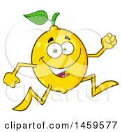 Poster, Art Print Of Running Lemon Mascot Character