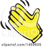 Poster, Art Print Of Yellow Pop Art Styled Hands Clapping