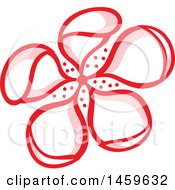 Clipart Of A White Pink And Red Cherry Blossom Flower Royalty Free Vector Illustration