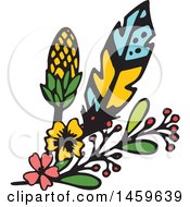 Clipart Of A Spring Or Summer Flower Design Element Royalty Free Vector Illustration