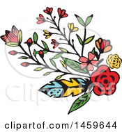 Clipart Of A Spring Or Summer Flower Design Element Royalty Free Vector Illustration by Cherie Reve