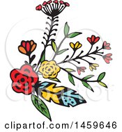 Clipart Of A Spring Or Summer Flower Design Element Royalty Free Vector Illustration by Cherie Reve