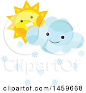 Poster, Art Print Of Happy Sun And Snow Cloud Emoji