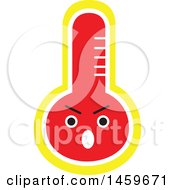 Clipart Of A Red Hot Thermometer Weather Icon Royalty Free Vector Illustration