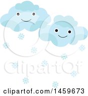 Poster, Art Print Of Happy Snow Clouds Weather Icon