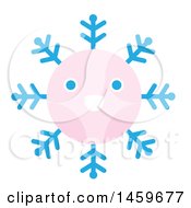 Poster, Art Print Of Happy Pink Snowflake