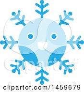Poster, Art Print Of Happy Blue Snowflake