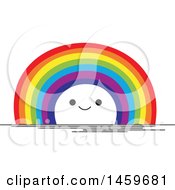Poster, Art Print Of Happy Rainbow Weather Icon