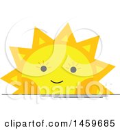 Poster, Art Print Of Happy Setting Sun Weather Icon