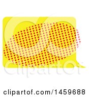Clipart Of A Comic Pop Art Styled Speech Balloon And Halftone Oval Royalty Free Vector Illustration