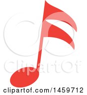Clipart Of A Red Music Note Royalty Free Vector Illustration by Cherie Reve