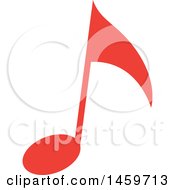 Clipart Of A Red Music Note Royalty Free Vector Illustration