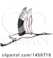 Clipart Of A Flying Bird Royalty Free Vector Illustration
