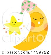 Poster, Art Print Of Happy Star And Moon