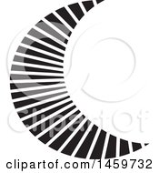 Clipart Of A Sectioned Black And White Crescent Moon Royalty Free Vector Illustration